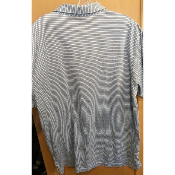 Peter Millar Men's Golf Shirt XL Stripe Blue Summer Comfort 100% cotton‎ - Picture 2 of 5